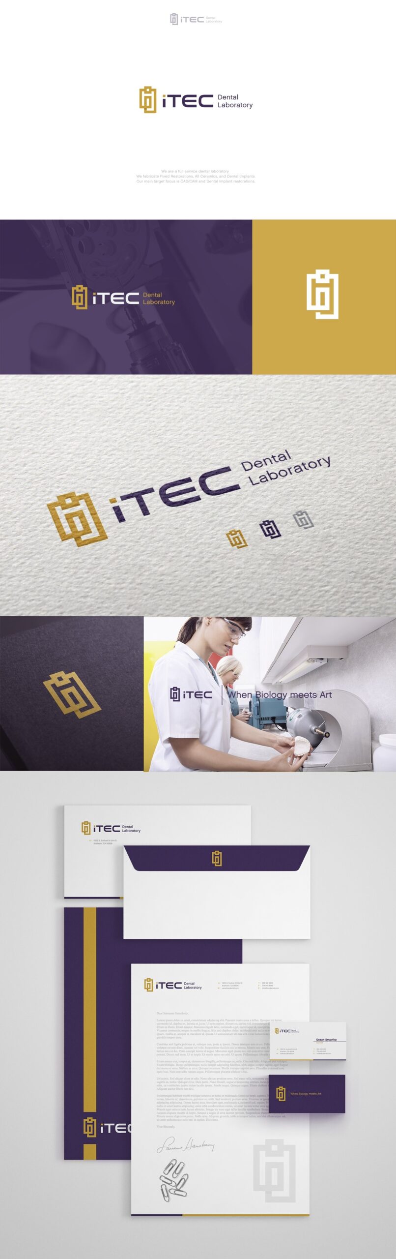 Branding and logo design for iTec Dental Laboratory1