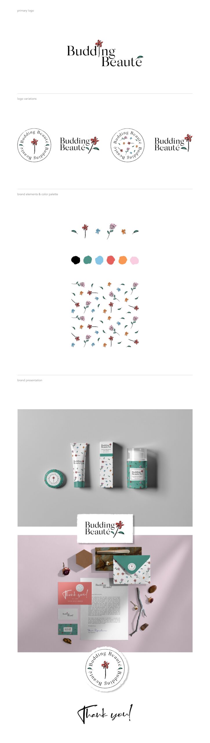 Logo and Branding For Budding Beaute