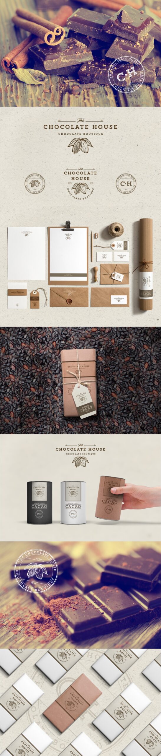 Logo and Branding For The Chocolate House