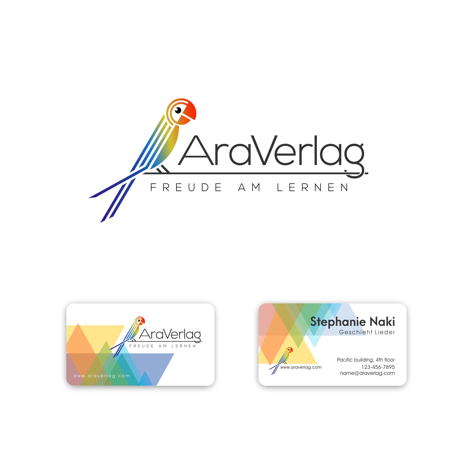 Logo and business card for AraVerlag1