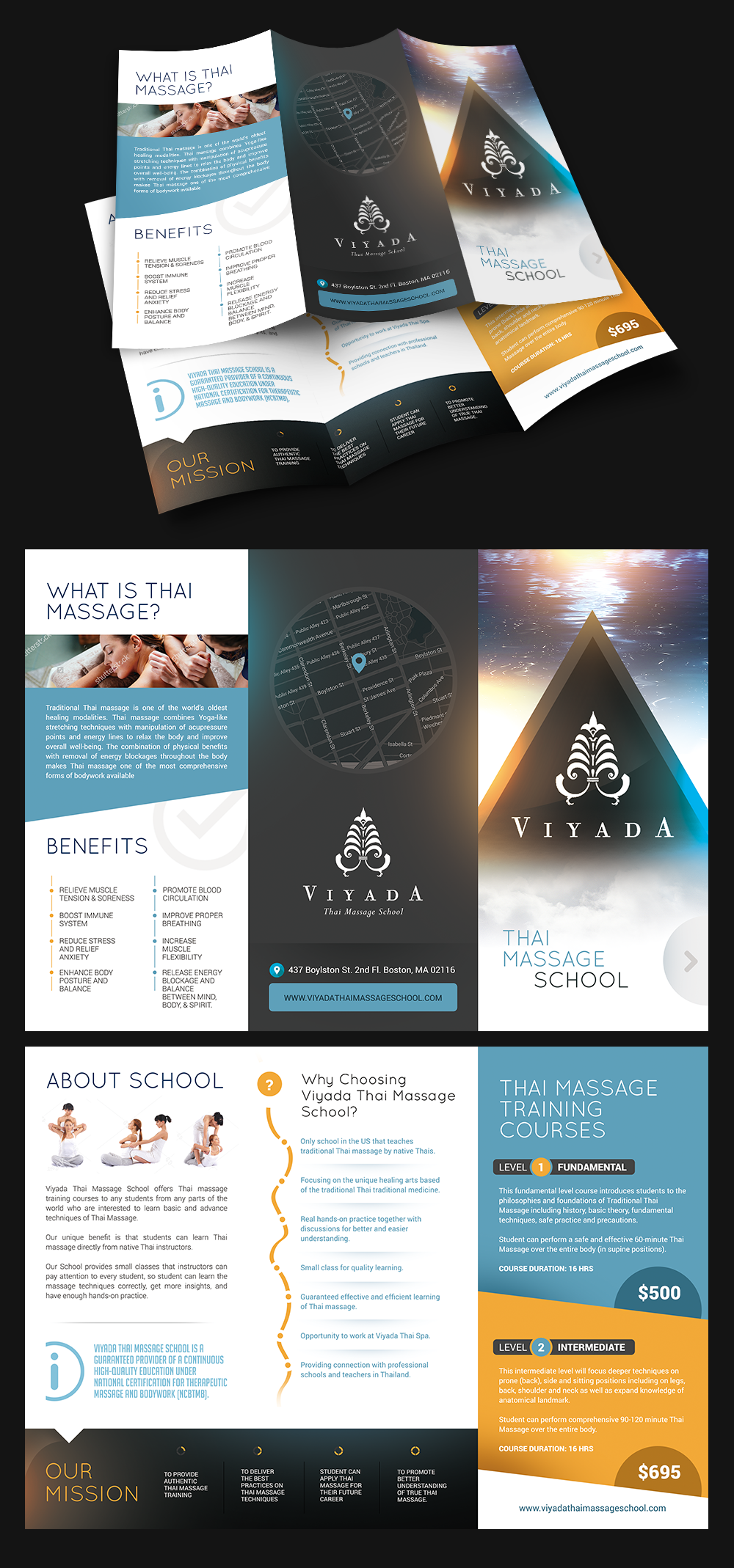 Massage school brochure design1